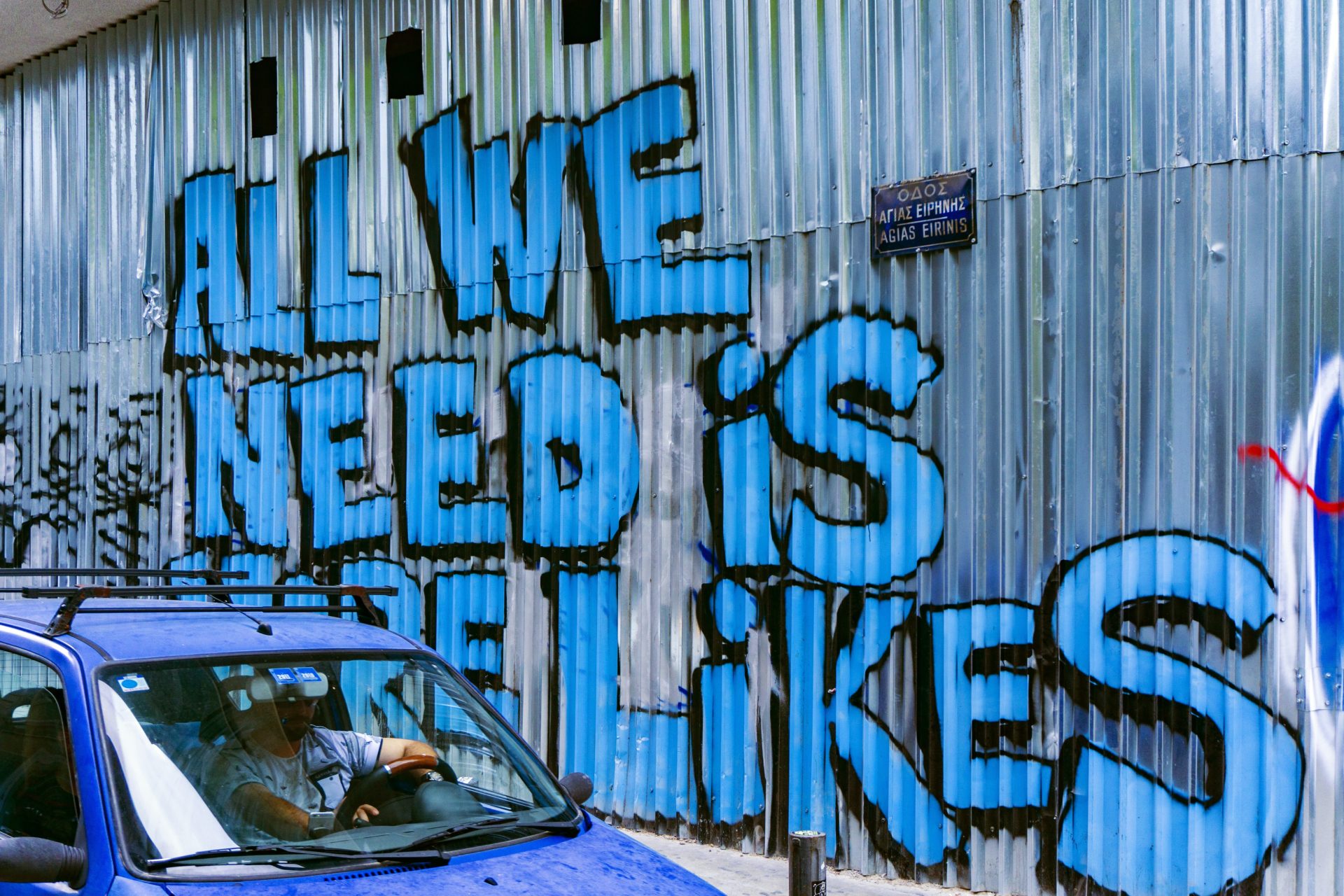 All we need is more likes spray painted on wall